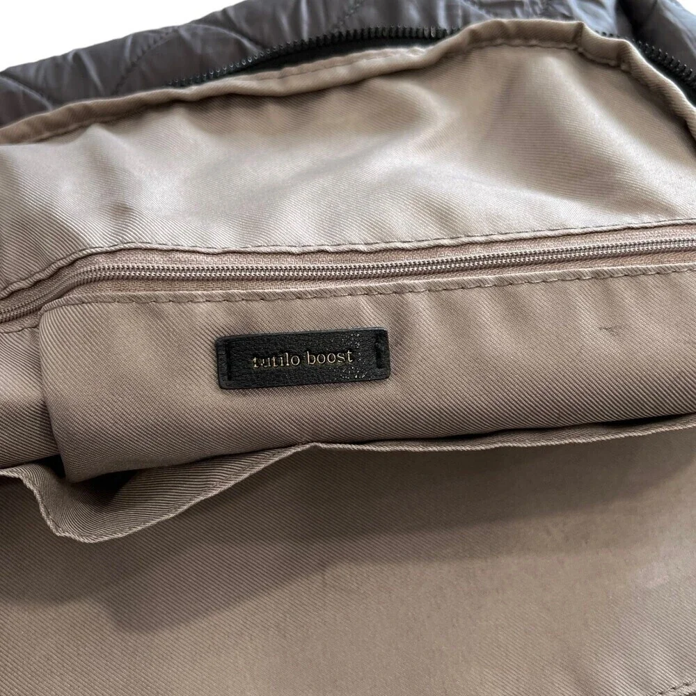 Tutilo Boost Gray Nylon Quilted Backpack